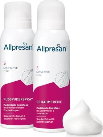 Allpresan Fuß spezial schwitzende Füße Schaum-Creme, 125ml