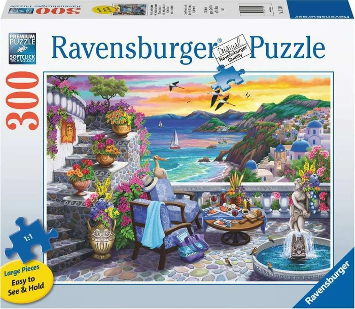 Ravensburger Puzzle Sonnenuntergang über Santorin