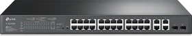 TP-Link Omada JetStream Rackmount Smart Switch, 26x RJ-45, 2x RJ-45/SFP, 250W PoE+ (TL-SL2428P)