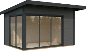 Palmako Andrea 11.2m² Slide Plus Gartenhaus dunkelgrau/anthrazit