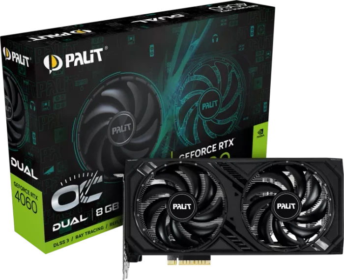 Palit GeForce RTX 4060 Dual OC, 8GB GDDR6, HDMI, 3x DP