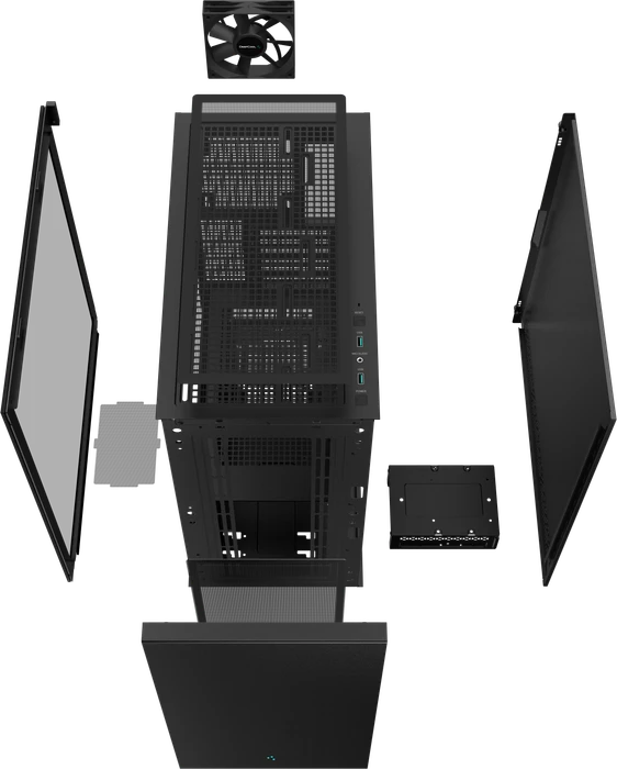 DeepCool CH510, schwarz, Glasfenster