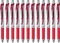 Pentel EnerGel XM BL77 Gelroller rot/silber, 12er-Pack Vorschaubild