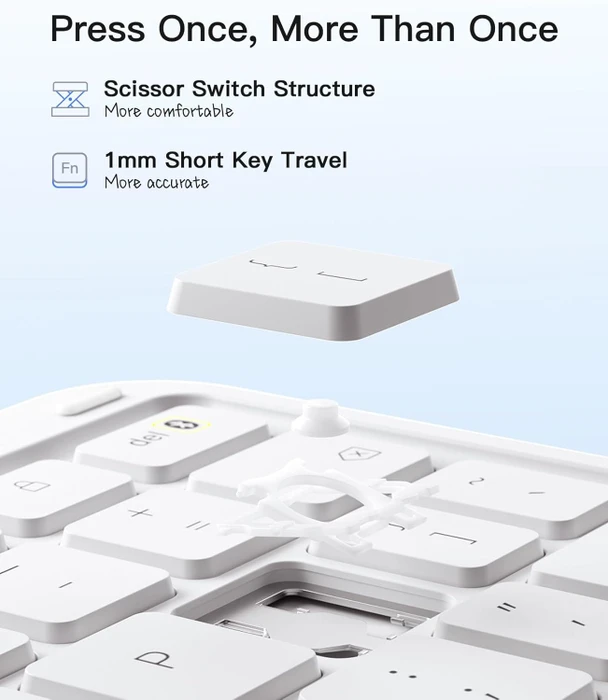 Inateck Ultraleicht Tastatur für iPad Air 6/iPad Air 5/iPad Pro 11", weiß, UK