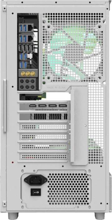 DarkFlash DPX90 White, Glasfenster