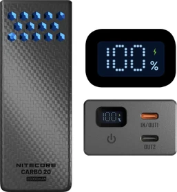 Nitecore Powerbank CARBO20 20000mAh schwarz/blau