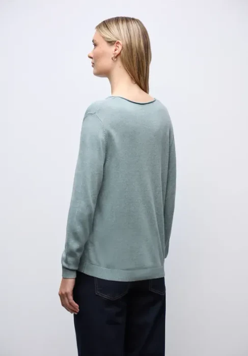 Street One V-Neck Pullover nile blue mel. (Damen)