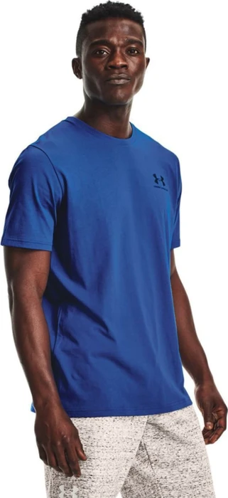 Under Armour Sportstyle Left Chest Funktionsshirt kurzarm tech blue/black (Herren)