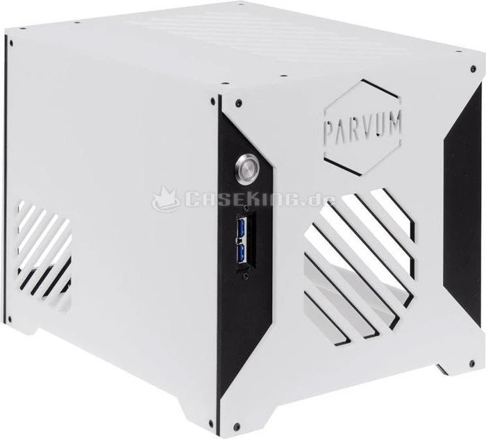 Parvum Systems X1.0 weiß/schwarz, Acrylfenster, Mini-ITX