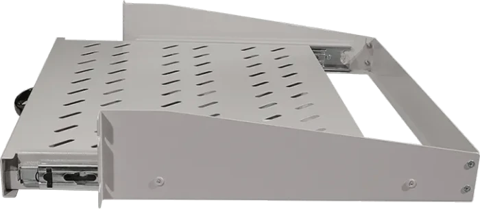 LogiLink 19" Fachboden Befestigung vorne, RAL 7035, 450mm Einbautiefe, 2HE
