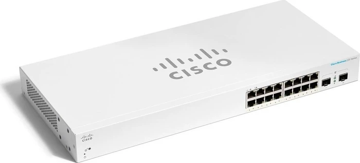 Cisco Business 220 Rackmount Gigabit Smart Switch, 16x RJ-45, 2x SFP