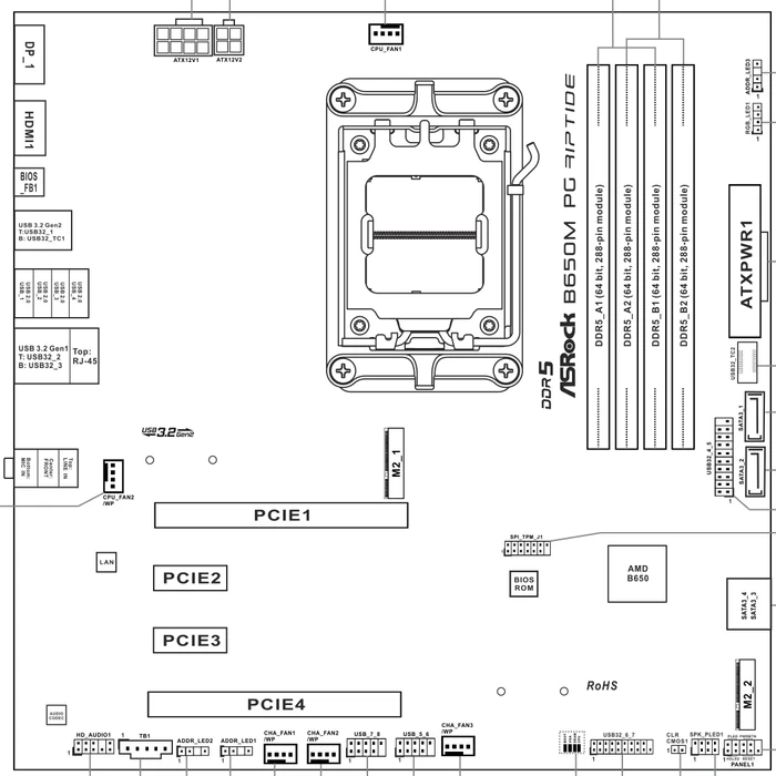 ASRock B650M PG Riptide (AMD AM5)