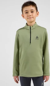 Odlo Berra Mid Layer Half Zip Laufshirt langarm matte green (Junior)