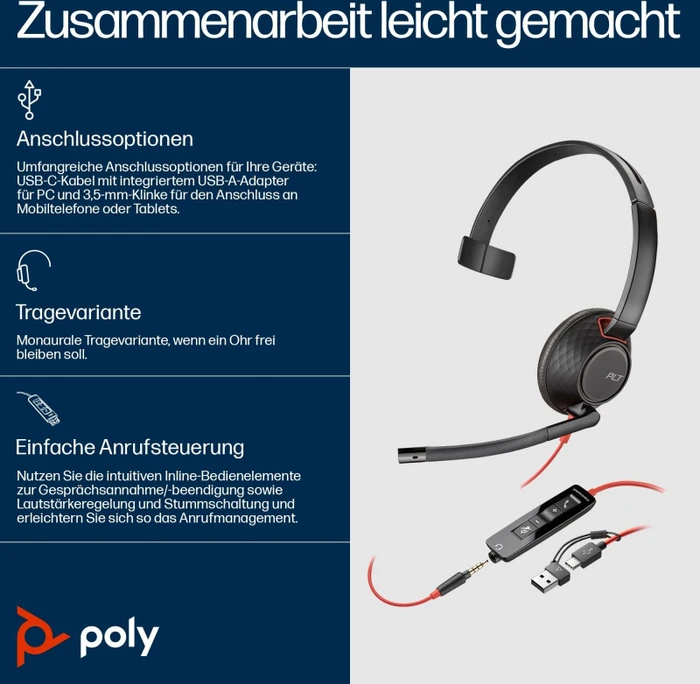 Poly Blackwire C5210 USB-C/A