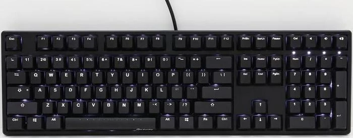 Ducky One schwarz, LEDs weiß, MX BROWN, USB, UK