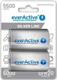 everActive Silver Line Mono D NiMH 5500mAh, 2er-Pack