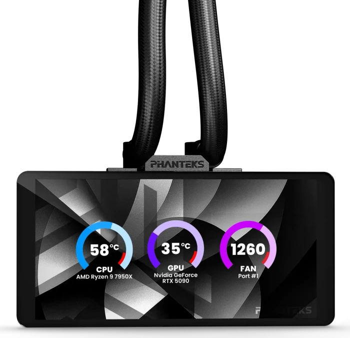 Phanteks Glacier One 360M25 LCD, schwarz