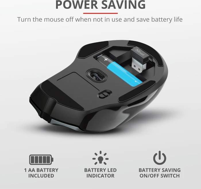 Trust Nito Wireless schwarz/grau, USB
