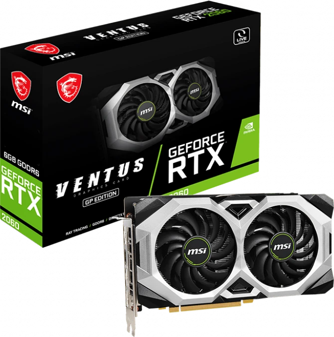 MSI GeForce RTX 2060 Ventus GP, 6GB GDDR6, HDMI, 3x DP