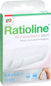 Lohmann & Rauscher Ratioline Wundverband steril, 3.8 x 3.8cm, 10 Stück