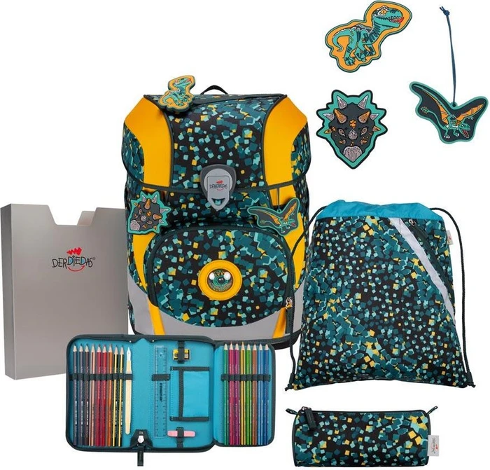 DerDieDas ErgoFlex Tiny Dino Time Schultaschen-Set, 5-tlg.