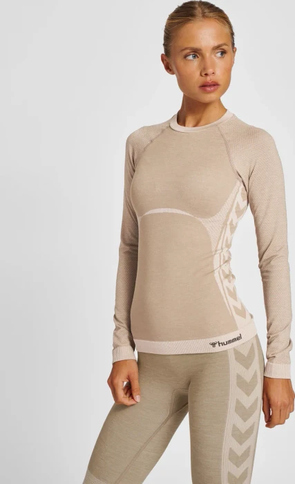 hummel CEA Seamless Tight Funktionsshirt langarm chateau grey (Damen)