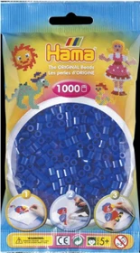 Hama midi Beutel mit Perlen 1000 Stück neon blau