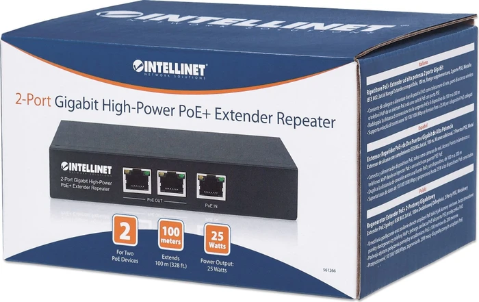 Intellinet Desktop Gigabit Switch, 3x RJ-45, 25W PoE+