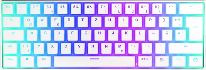 Endorfy Thock Compact Wireless Pudding, Onyx White, PBT, LEDs RGB, hot-swap, Kailh Box RED, USB/Bluetooth, DE