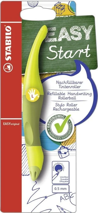 STABILO EASYoriginal Tintenroller (Mine) gelb/limone, Linkshänder, Blister