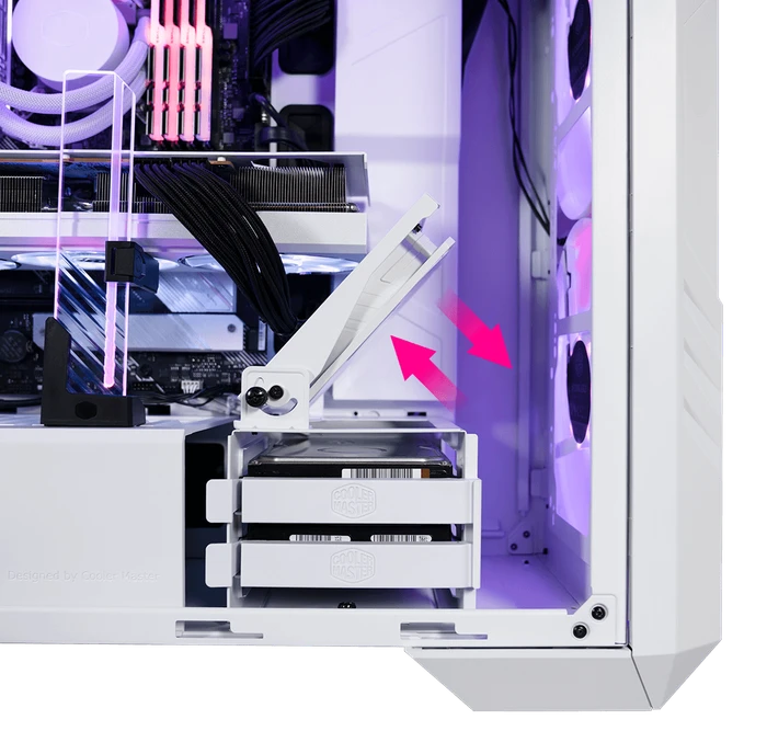 Cooler Master HAF 500, weiß, Glasfenster