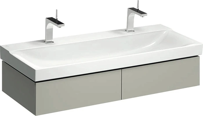 Geberit Xeno² Unterschrank für Waschtisch 117.4x22x46.2cm, 2 Schubladen, greige