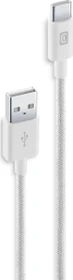 Cellularline Braided Cable USB-A/USB-C 1.5m weiß