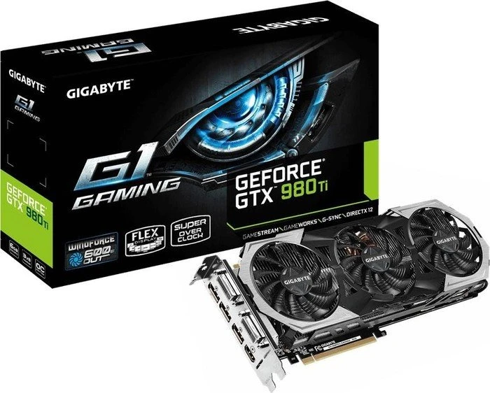 GIGABYTE GeForce GTX 980 Ti G1 Gaming, 6GB GDDR5, 2x DVI, HDMI, 3x DP