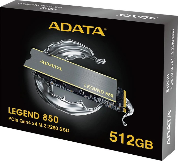 ADATA LEGEND 850 512GB, M.2 2280 / M-Key / PCIe 4.0 x4, Kühlkörper