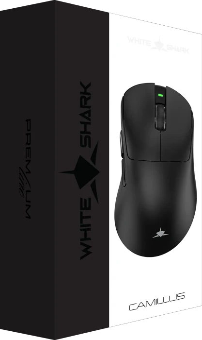 White Shark Camillus Wireless Gaming Mouse, schwarz, USB/Bluetooth