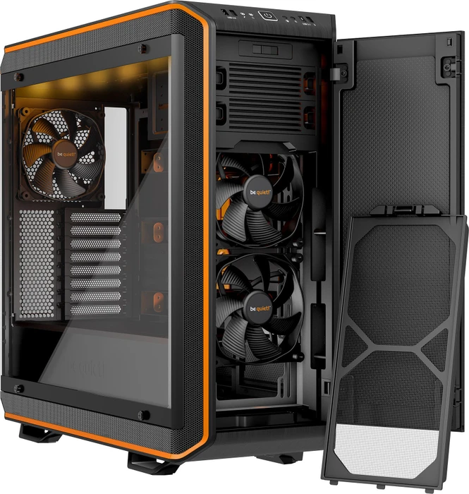 be quiet! Dark Base Pro 900 Rev. 2, orange, Glasfenster, schallgedämmt