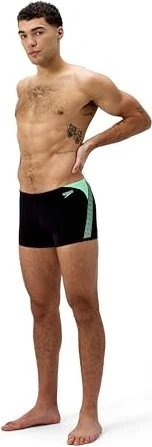 Speedo HyperBoom Splice Aquashort Badehose black/alfalfa green (Herren)