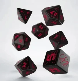 Q-Workshop Würfelset Cyberpunk - Blood over Chrome