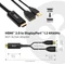 Club 3D aktiver Adapter HDMI [Stecker] auf DisplayPort 1.2a [Buchse], 25cm Vorschaubild