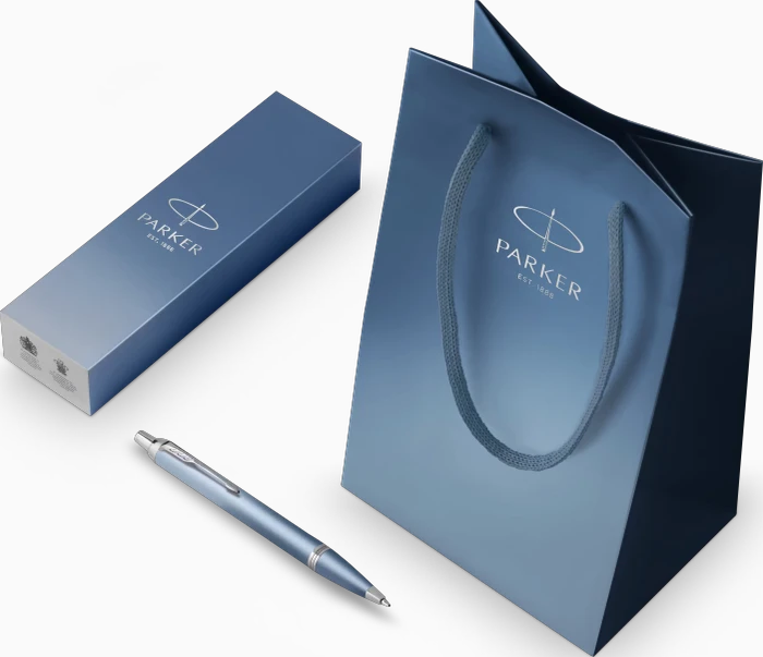 Parker IM Writing Rituals Kugelschreiber blau/chrome trim, Geschenkbox