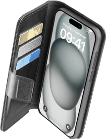 Cellularline Book Agenda für Apple iPhone 15 schwarz