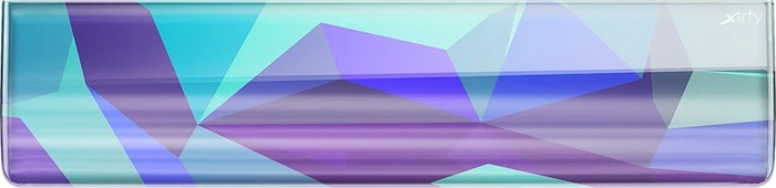 Cherry Xtrfy WR5 Litus Blue Compact Wrist Rest, transparent/violett/türkis/blau