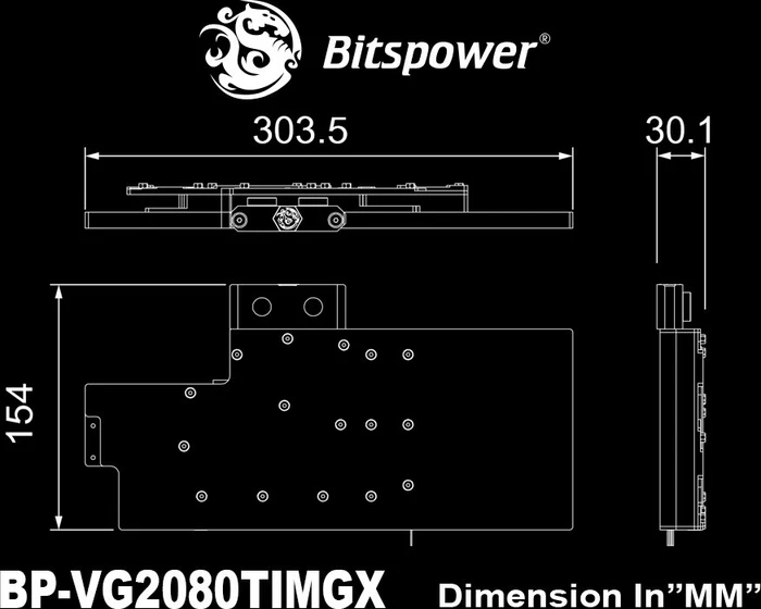 Bitspower Lotan VGA Waterblock MSI GeForce RTX 2080 Ti Gaming X TRIO