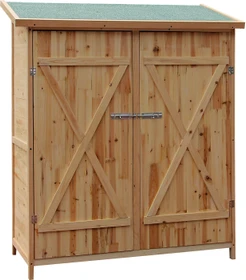 Wiltec XXL Geräteschrank 138x65.5cm braun
