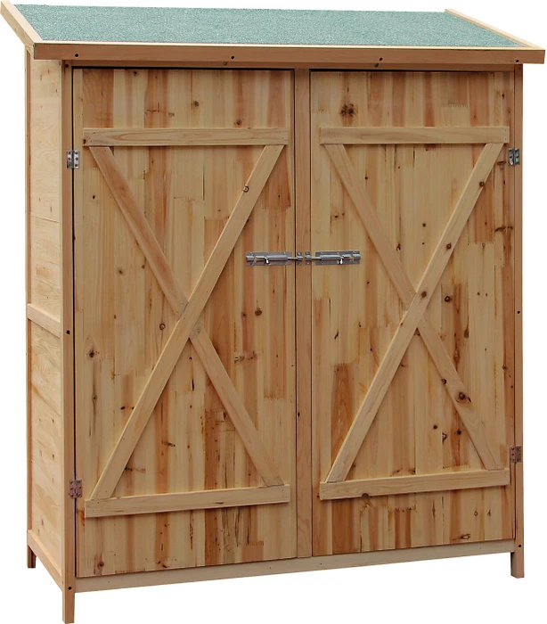 Wiltec XXL Geräteschrank 138x65.5cm braun