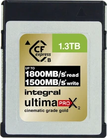 Integral ultima PRO X2 Cinematic Gold R1800/W1500 CFexpress 2.0 Type B 1.3TB