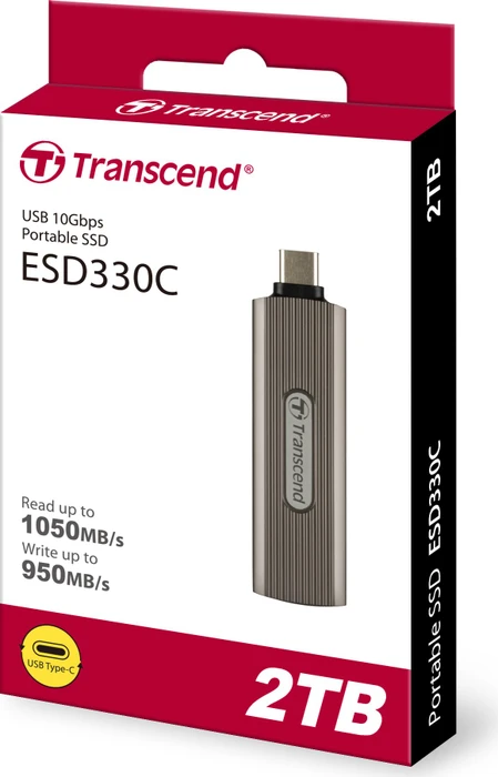 Transcend ESD330C Portable SSD 2TB, USB-C, USB 3.2 Gen 2×1