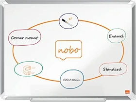 Nobo Whiteboard Premium Plus, weiß, 45x60cm