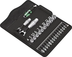 Wera Kraftform Kompakt Zyklop Mini 2 Bitset/Steckschlüsselsatz inkl. Tasche, 27-tlg.